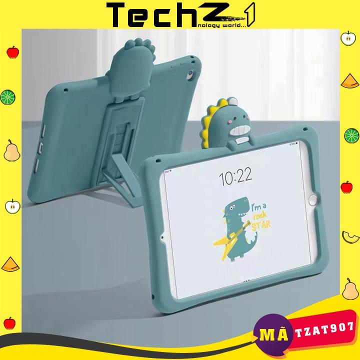 Ốp cho iPad mini, iPad Air, iPad Pro các dòng máy chất liệu silicon hình khủng long dễ thương - Mã TZAT907