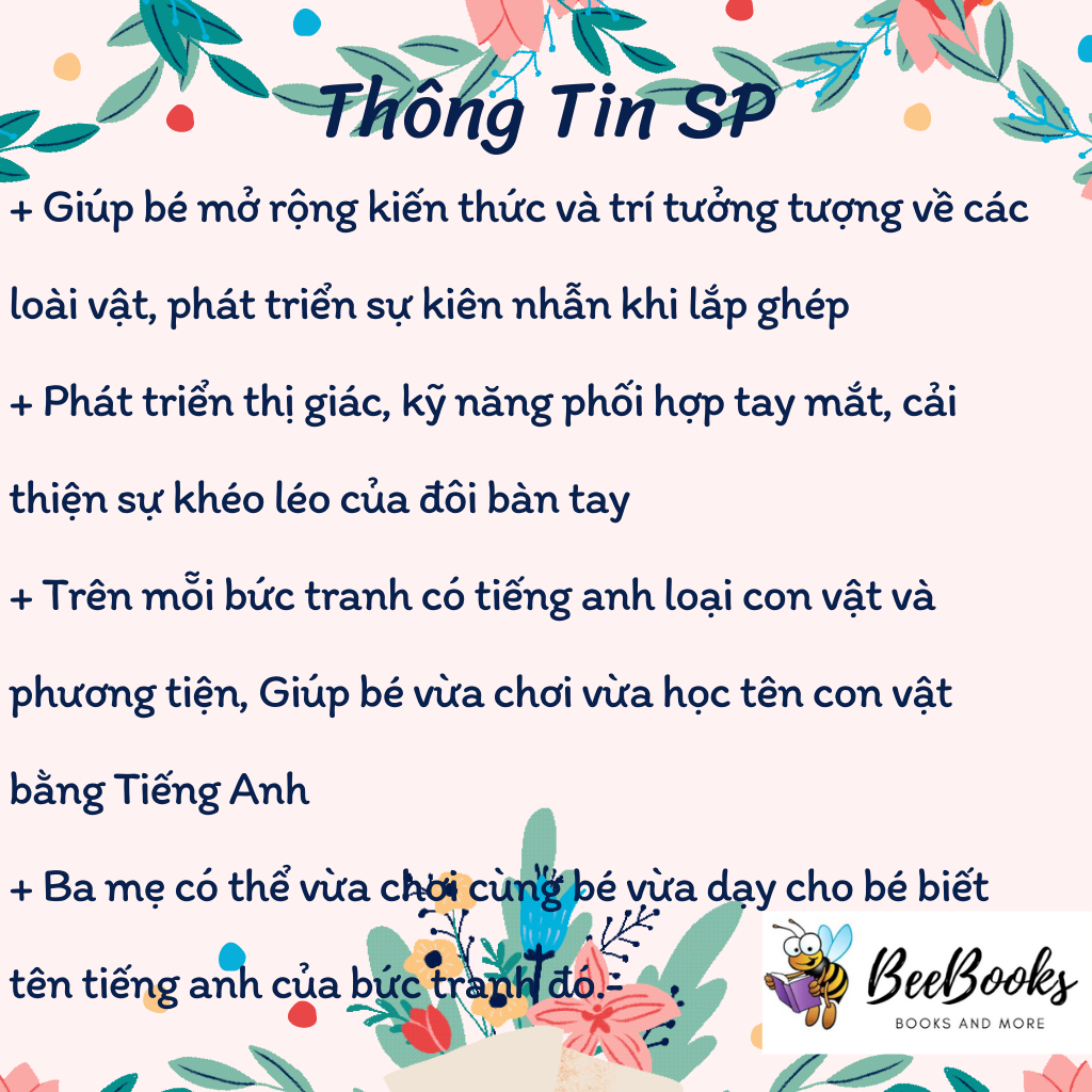 Tranh Ghép hình 3D bằng gỗ cho bé vừa học vừa chơi- Nhiều Hình Ngộ Nghĩnh Giúp bé Phát Triển Trí Tuệ