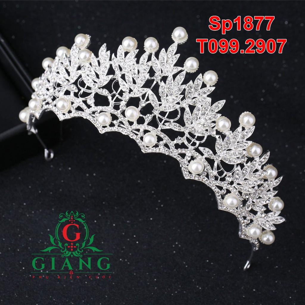 Phụ kiện cưới Giang - Vương miện - Vương miện cô dâu hạt trai đẹp