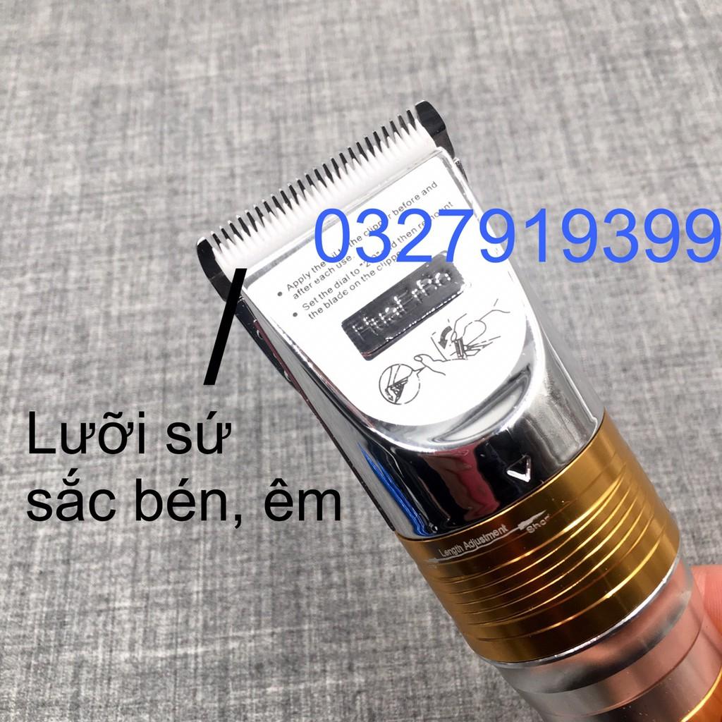 Tông đơ cắt tóc 2 pin cao cấp HUAERBO F10