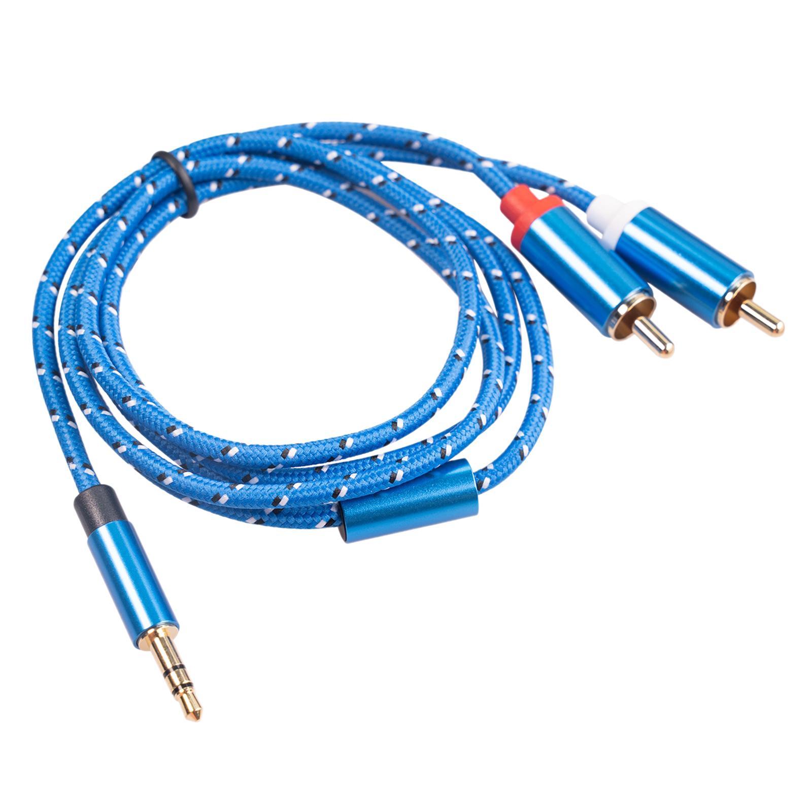 AUX Cable 3.5mm Male Microphone Player Car Audio Transmission 2RCA Audio Cable for Notebook