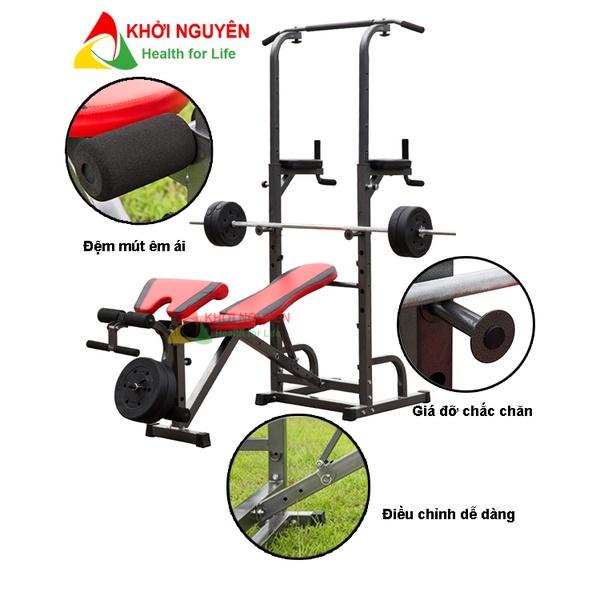 Ghế tập tạ đa năng 2016 có xà đơn xà kép