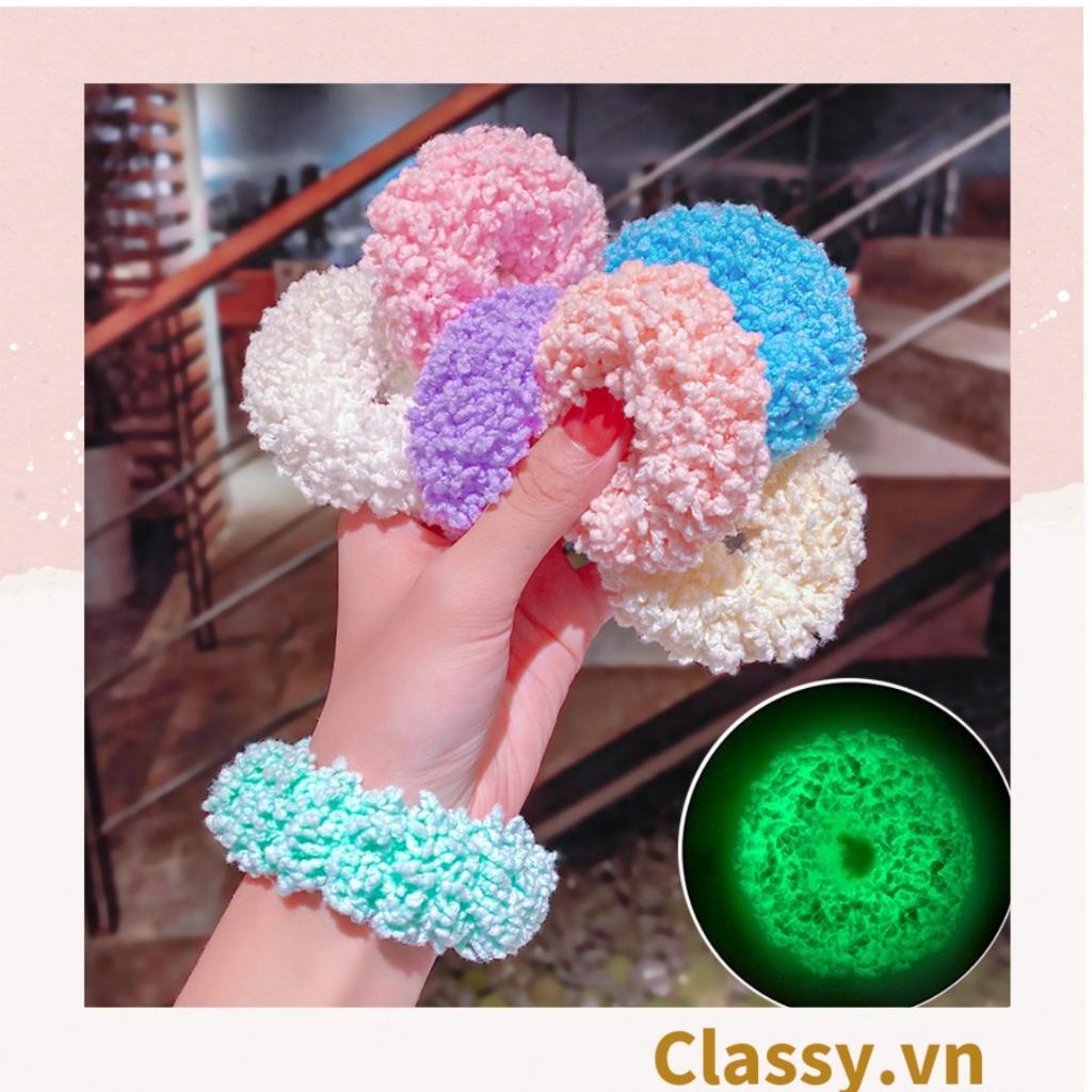Dây cột tóc Classy phát sáng ban đêm 2 màu led hồng và xanh PK1400
