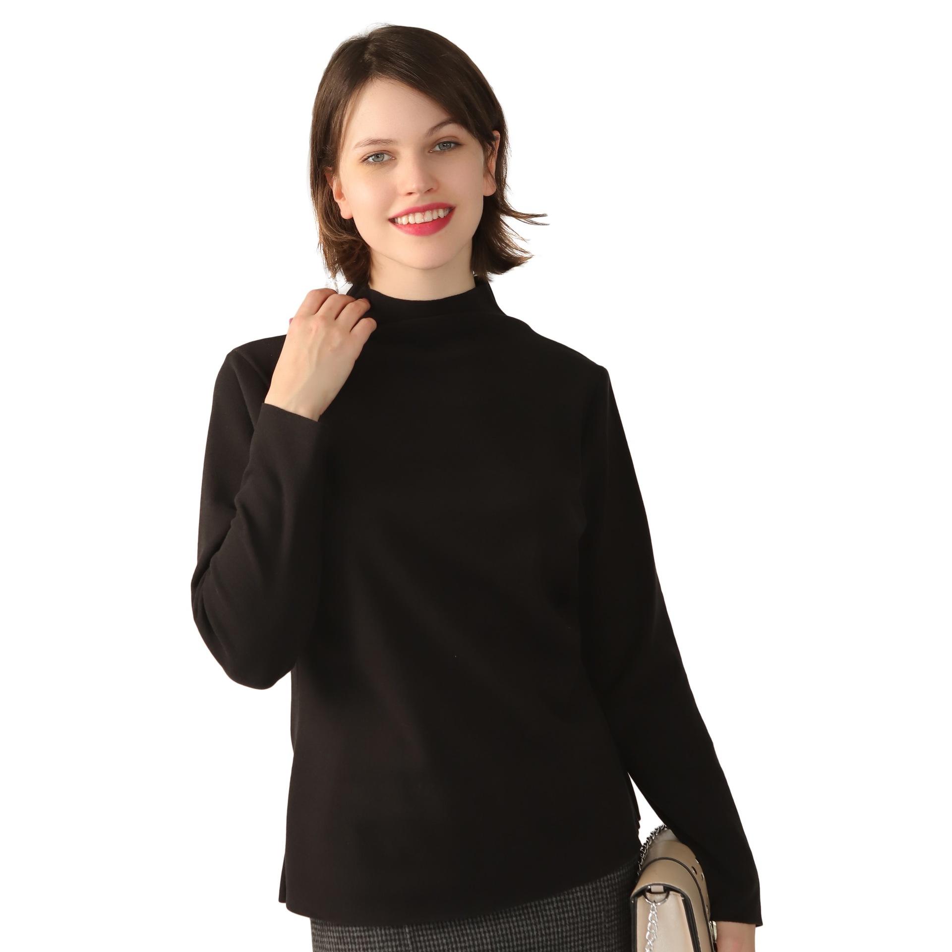 Autunm Mùa Đông Nữ Mới Quần Lót Sinh Nhiệt Dài Tay Cổ Cao Áo Khoác Nữ Thời Trang Chắc Chắn Cotton Ngắn Plus Kích Thước 7XL