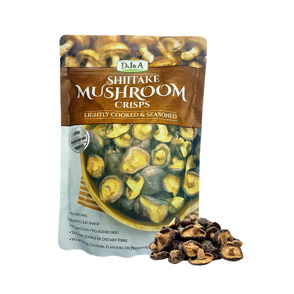 Nấm HươngSấy Giòn DJ&amp;A Shiitake Mushroom Crisps - Món ăn ngon Tốt cho sức khỏe Giàu chất dinh dưỡng và Chống oxy hóa - QuaTangMe Extaste