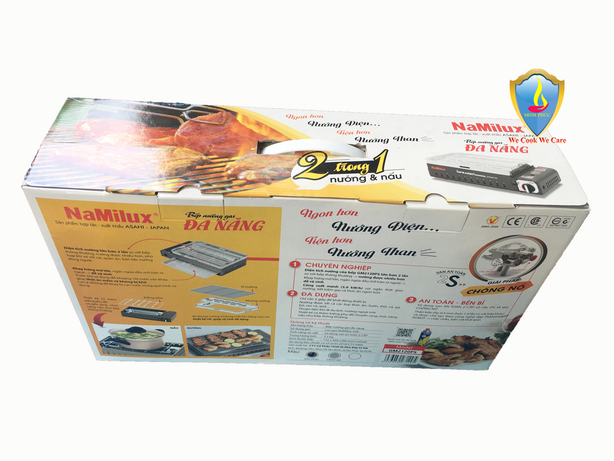Bếp nướng gas đa năng Namilux GM2120PS - HÀNG CHÍNH HÃNG NAMILUX
