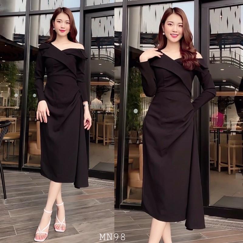 Đầm dự tiệc MINA màu đỏ chất liệu tuyết mưa thiết kế dáng xòe sang trọng  phù hợp đi chơi dạo phố dạ hội MN172  MixASale