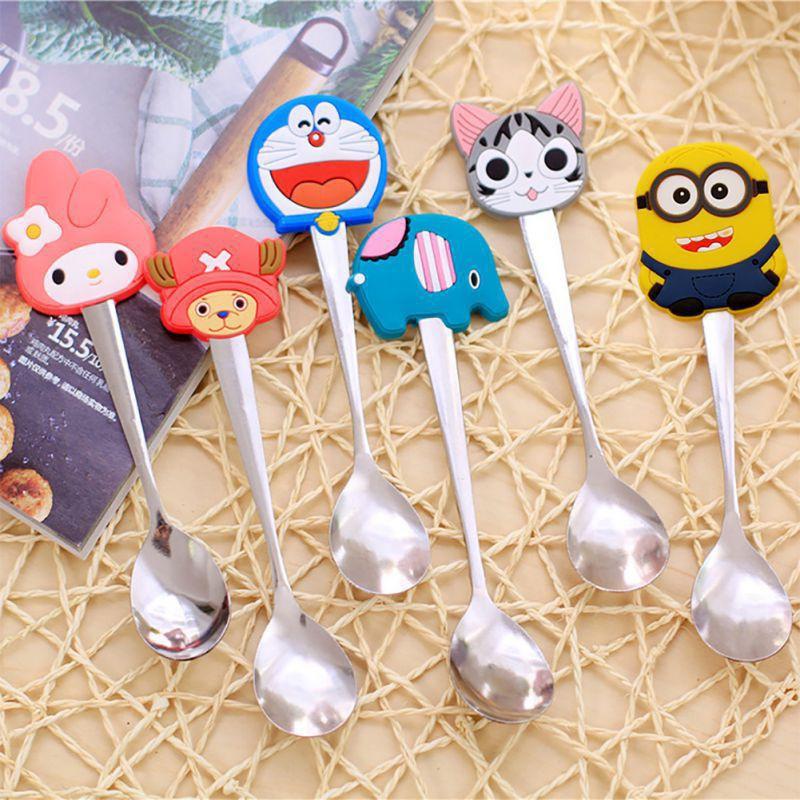 Thìa muỗng thép không gỉ hình hoạt hình dễ thương