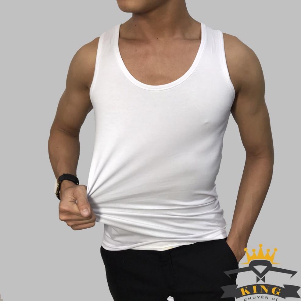 Áo ba lỗ nam tập gym mặc lót thun cotton co giãn tốt vận động thể thao U05