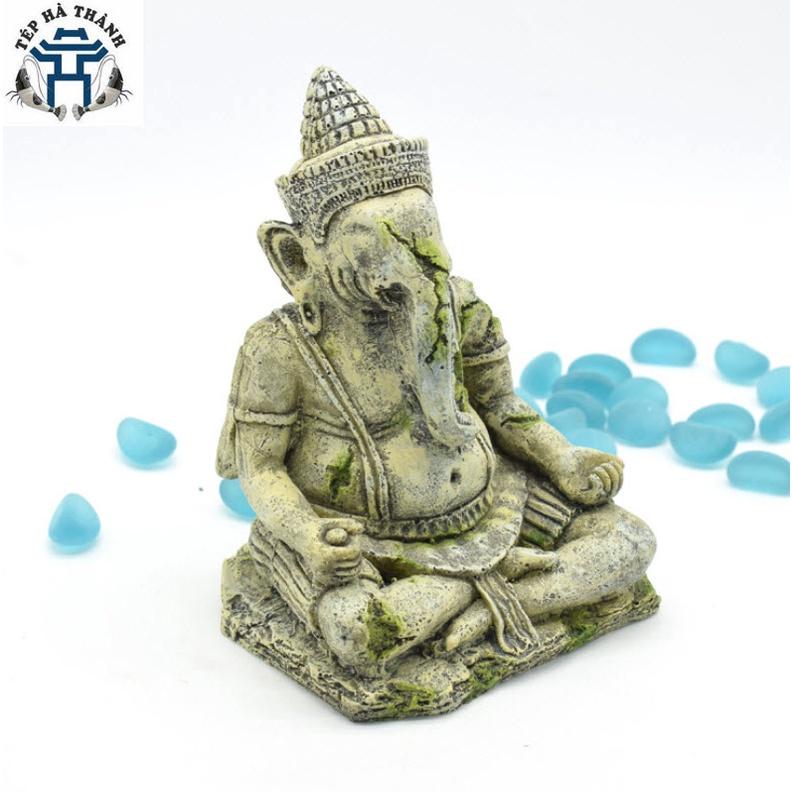 Tượng Thần Voi GANESHA - Tượng Trang Trí Bể Cá Cảnh, Bể Thủy Sinh