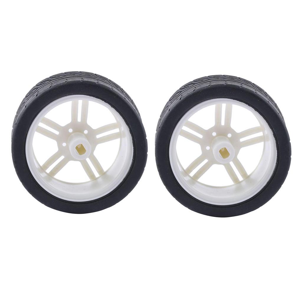 For Compatible Kits Smart Robot - 12 Pcs Smart Robot Car Tyres Wheels For TT Motor Chassis - 12x Smart robot car wheels