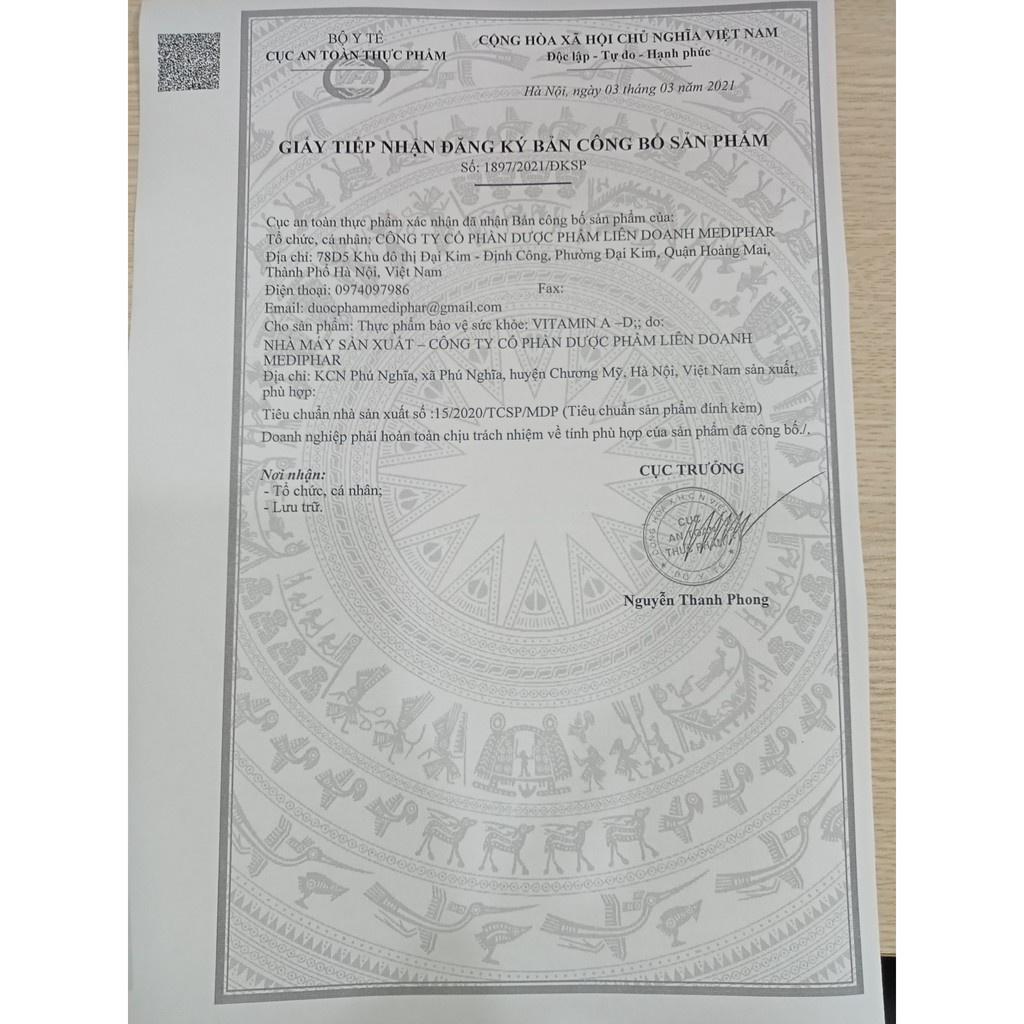 Viên uống Vitamin A 5000UI h/100 viên