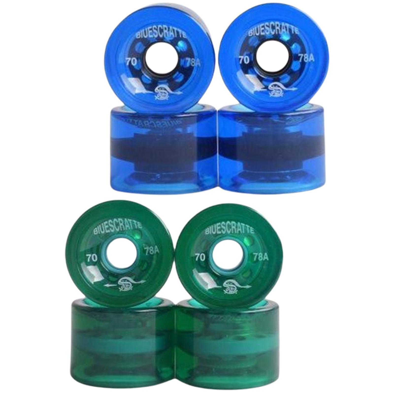 8 Pieces 78A Hardness Skateboard Wheels 70X51mm Longboard Roller Parts