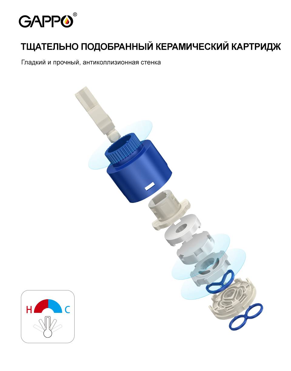 VÒI LAVABO THẤP CAO CẤP NHẬP KHẨU NGA GAPPO G1006 - HÀNG CHÍNH HÃNG