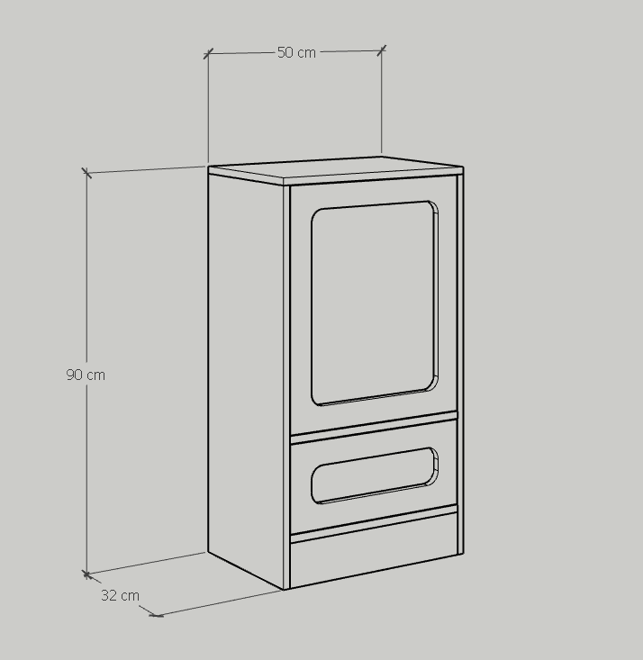 [Happy Home Furniture] MEYDAN, Tủ đựng đồ cánh mây , 50cm x 32cm x 90cm ( DxRxC), TCM_049