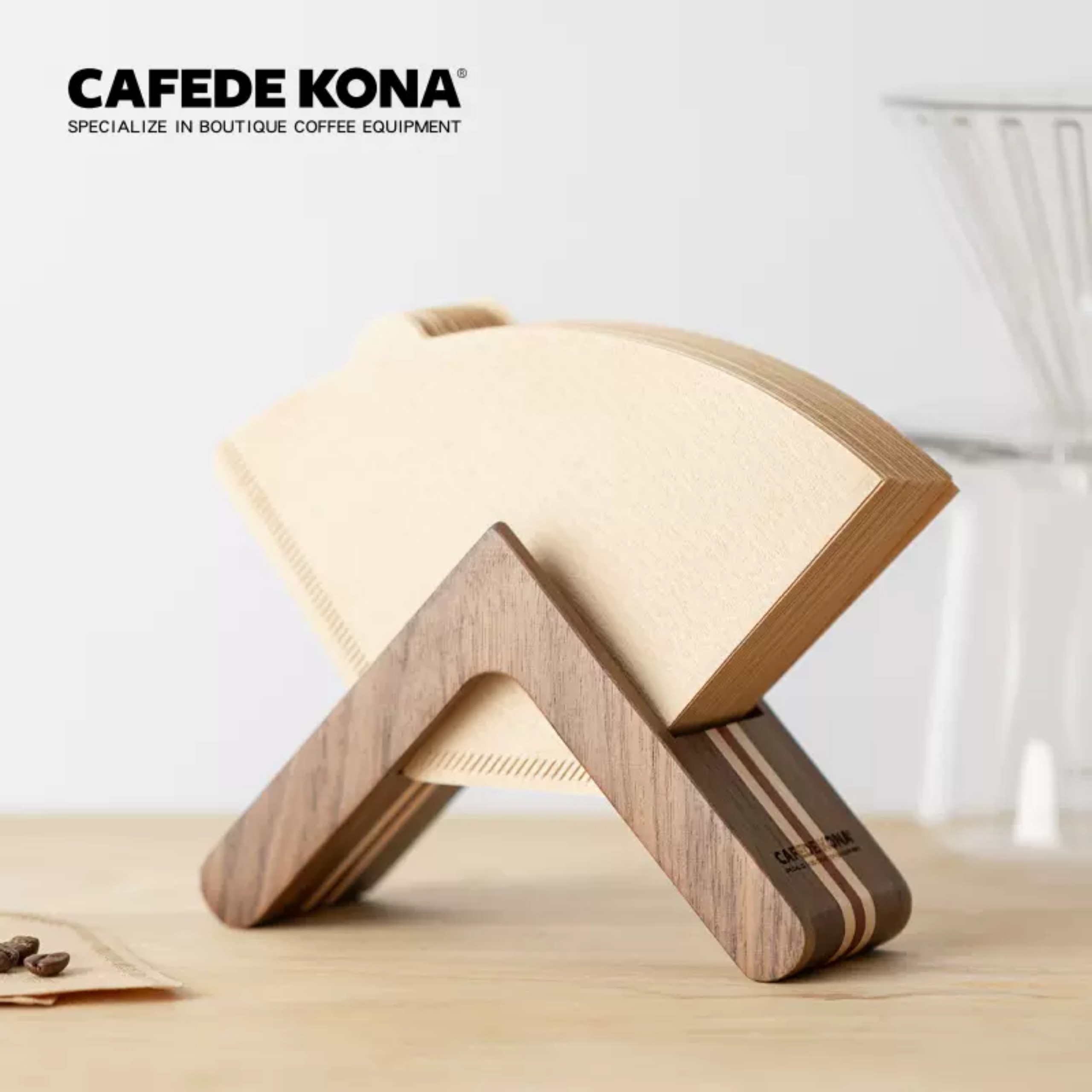 Giá đỡ gỗ cho giấy lọc pha cà phê Cafede Kona