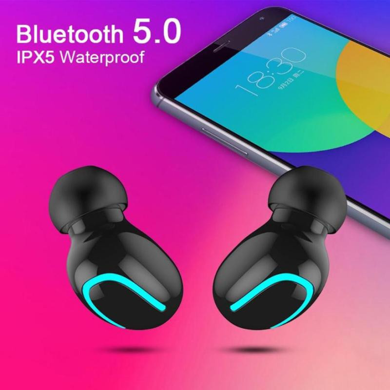 Tai Nghe Bluetooth 5.0 Không Dây Nghe Nhạc Hai Tai HBQ- Q32 Dock Sạc Có Led