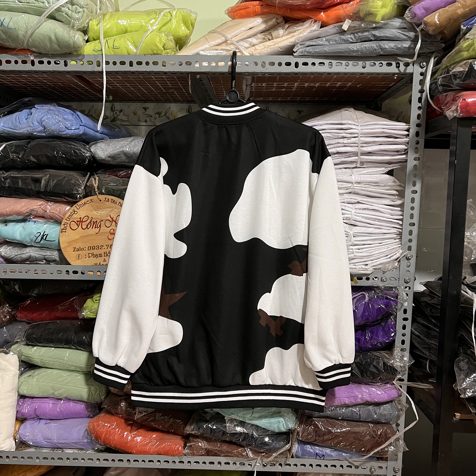 Áo Khoác Bomber Anh Da Đen Ulzzang Unisex Dáng Rộng Nam Nữ - MM