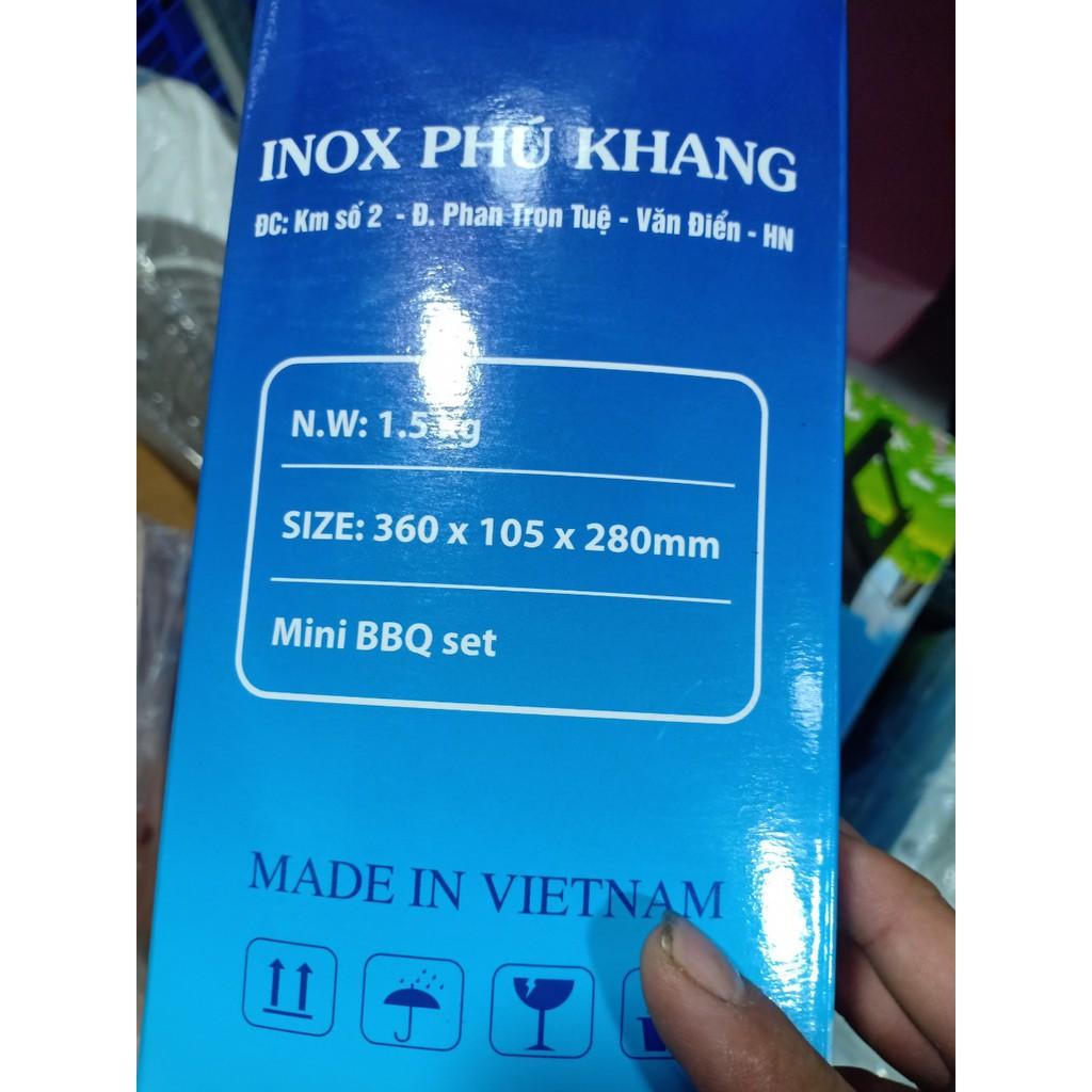 Bếp Nướng Than Hoa Dài Không Khói Chất Liệu Inox