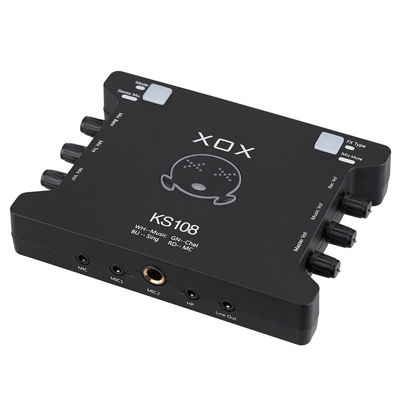 Trọn bộ thu âm chuyên nghiệp soundcard XOX KS108 với micro thu âm BM900 Ami chuyên livestream, thu âm