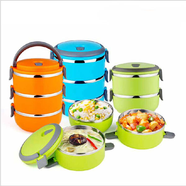 Hộp Đựng Cơm Thực Phẩm 2 Tầng 2 Lớp Có Quai Xách