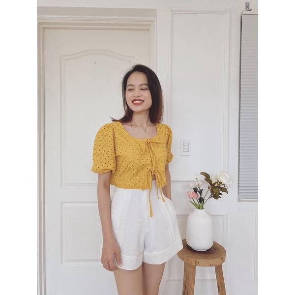 Quần Shorts cạp cao ống rộng REVERCLOTHINGS Emily