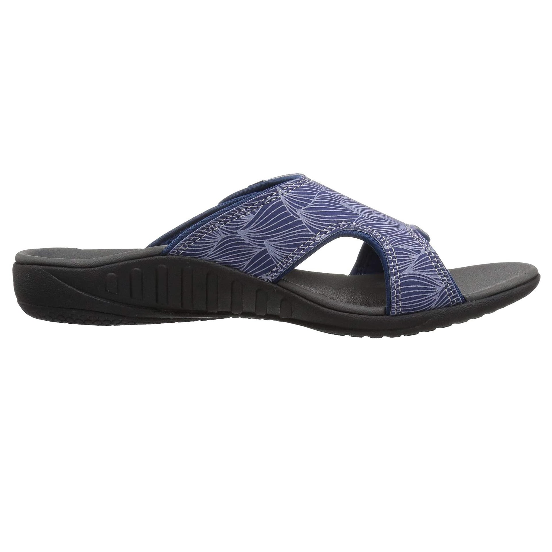 Dép sức khỏe nữ Spenco Kholo Wave Navy - Dép quai ngang ôm bàn chân giảm đau