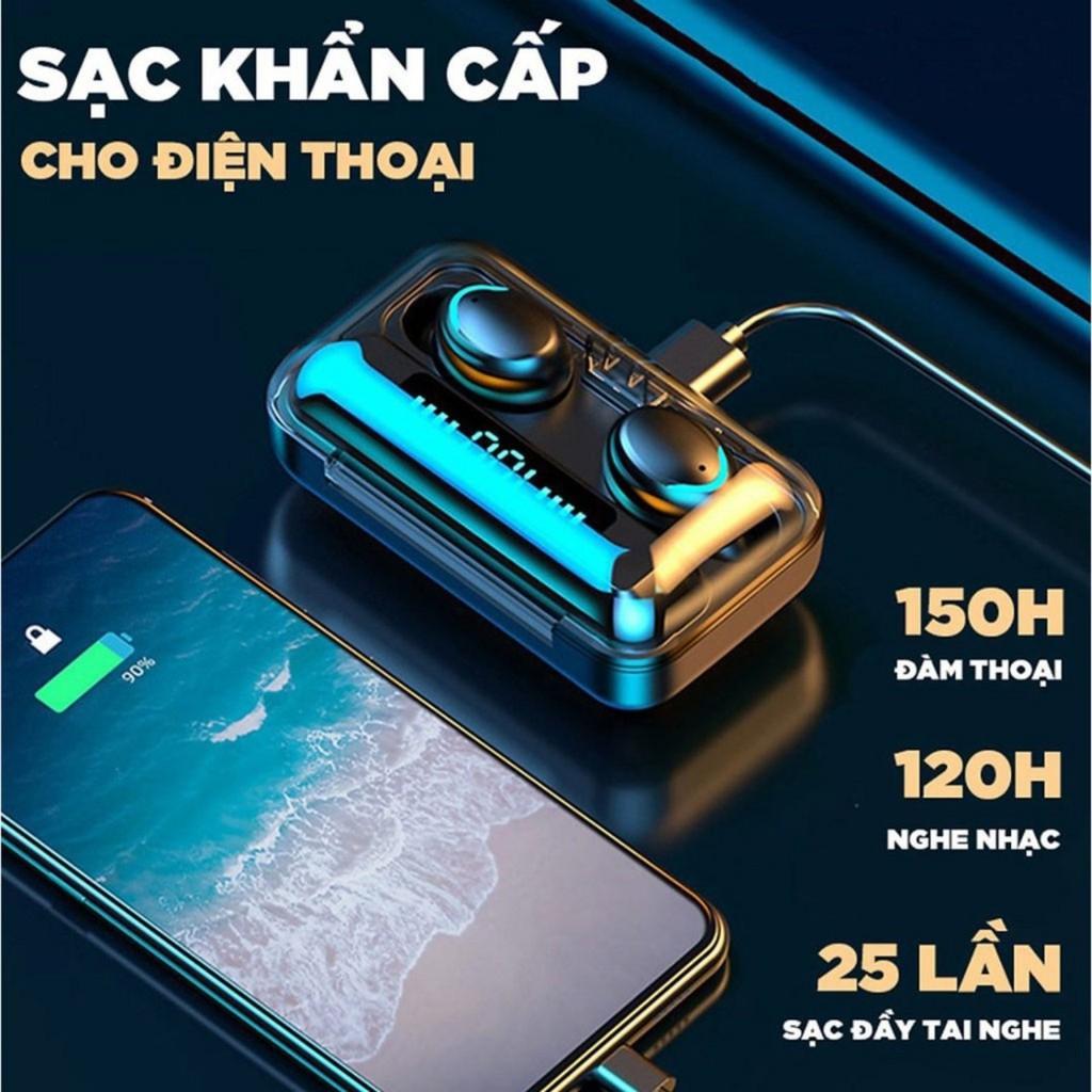 Tai nghe Bluethooth không dây F9 Pro bản nâng cấp cảm ứng mẫu mới âm thanh vòm 5D cực đã