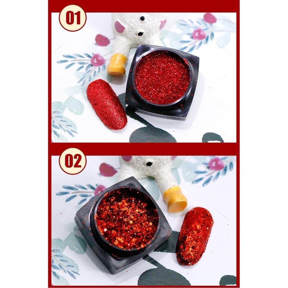 sét nhũ rắc khổng tước trang trí móng tay siêu rẻ, đủ màu đủ mẫu