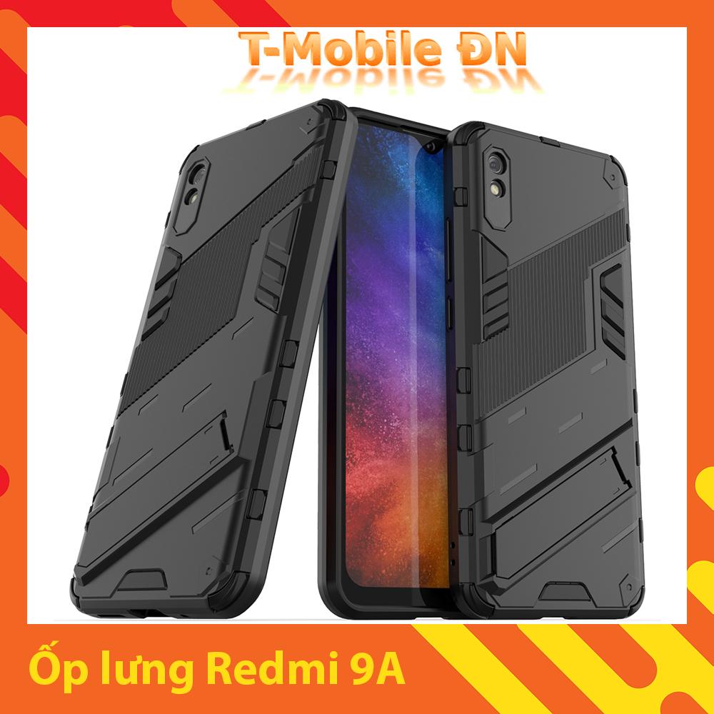 Ốp lưng cho Xiaomi Redmi 9A, Ốp chống sốc Iron Man PUNK cao cấp kèm giá đỡ cho Redmi 9A