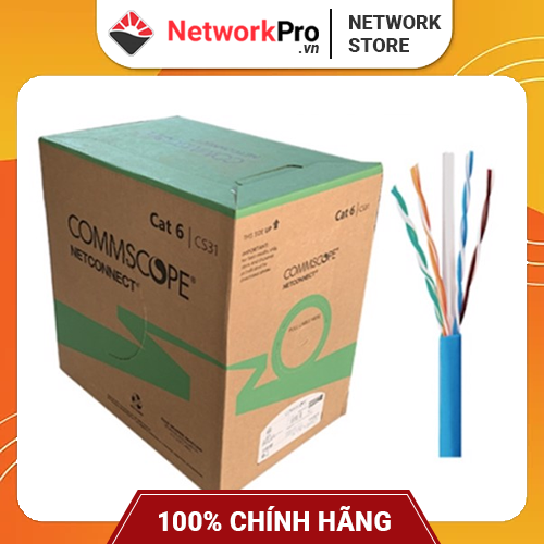 Thùng Cáp Mạng Cat6 UTP Commscope Không Chống Nhiễu 305m - Hàng Chính Hãng