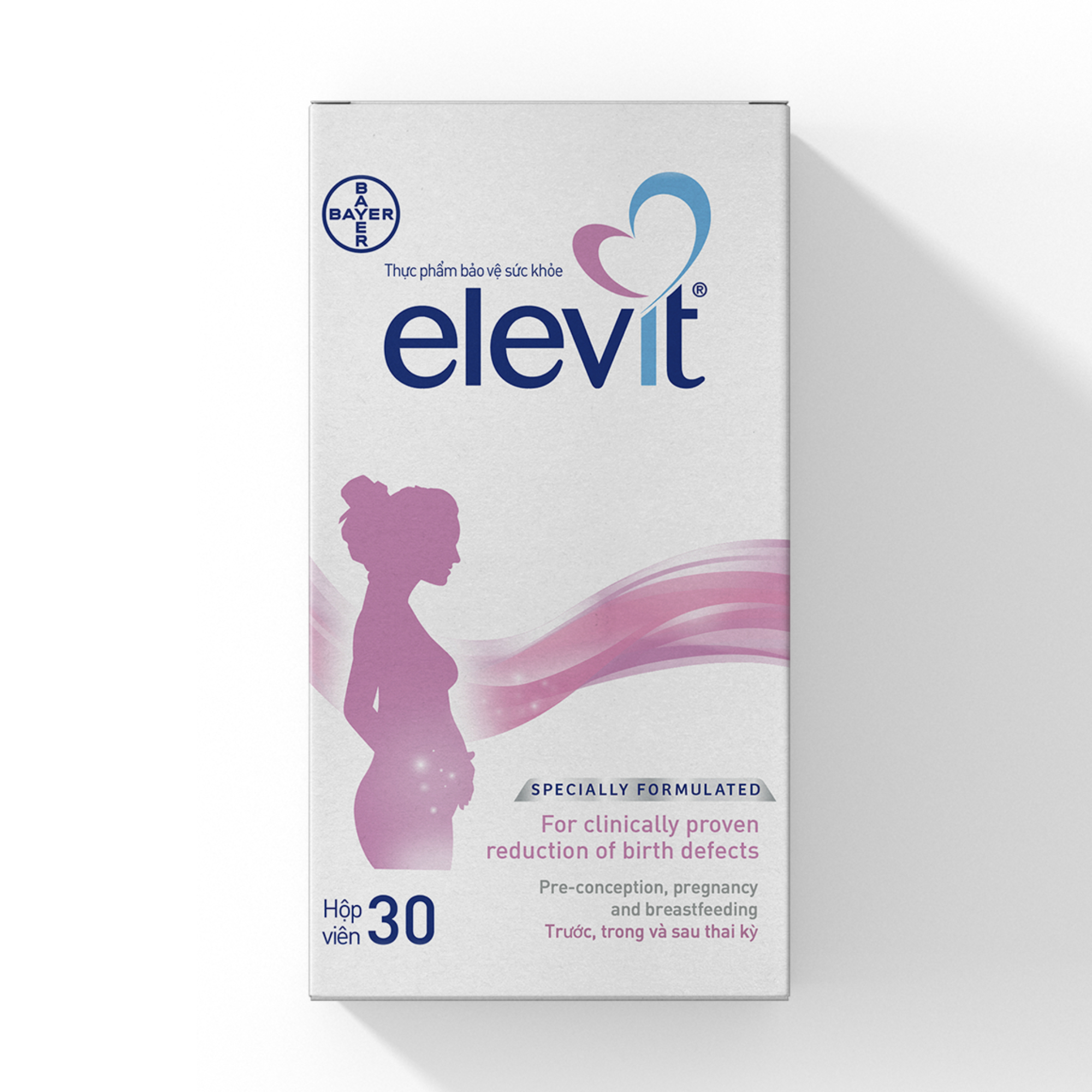 Vitamin Bầu Tổng Hợp Elevit Cho Phụ Nữ Trước, Trong và Sau Thai Kỳ 30 Viên