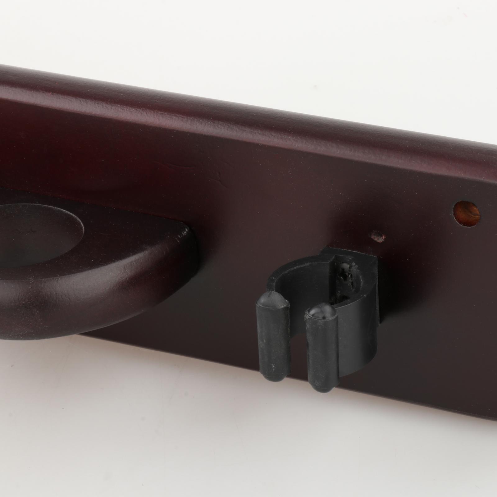 Wood Billiard Cue Rack Accessories Locating Clips Storage Bracket Wall Mounted Pool Cue Holder for Clubs Pool Bars Players Game Room Sports