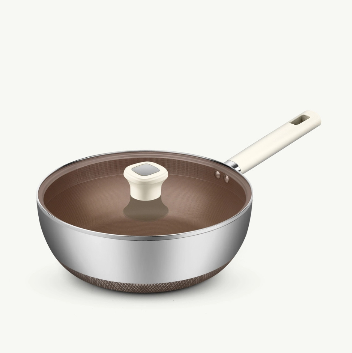 (NEW HOT) Chảo Chống Dính Sâu Lòng Titanium 28cm Aura Haatz HTA828 Có Vung Bảo Hành Chính Hãng 5 Năm