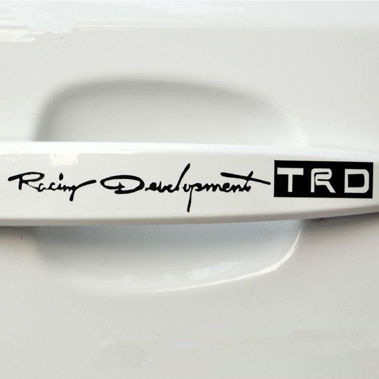 Bộ 4 Chữ Decal Dán Tay Nắm Cửa Xe Ô Tô Logo TRD