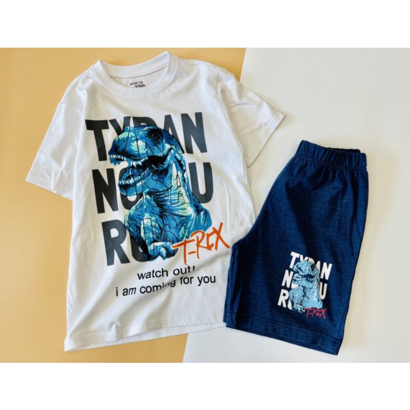 Bộ cotton ngắn tay cho bé trai 4-14 tuổi