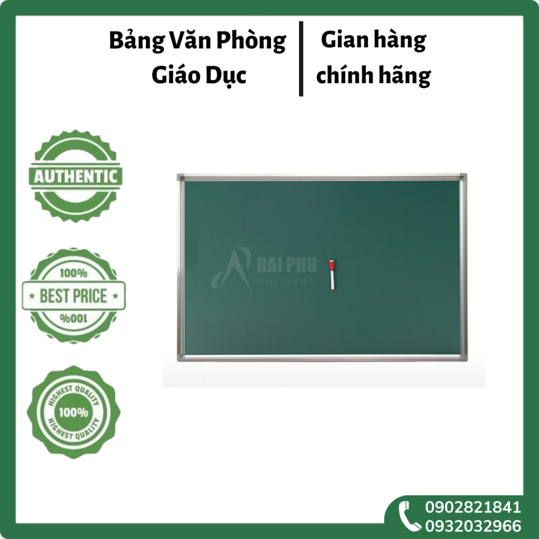 Bảng Từ Xanh Viết Phấn Khung Nhôm Bo Chất Lượng Cao