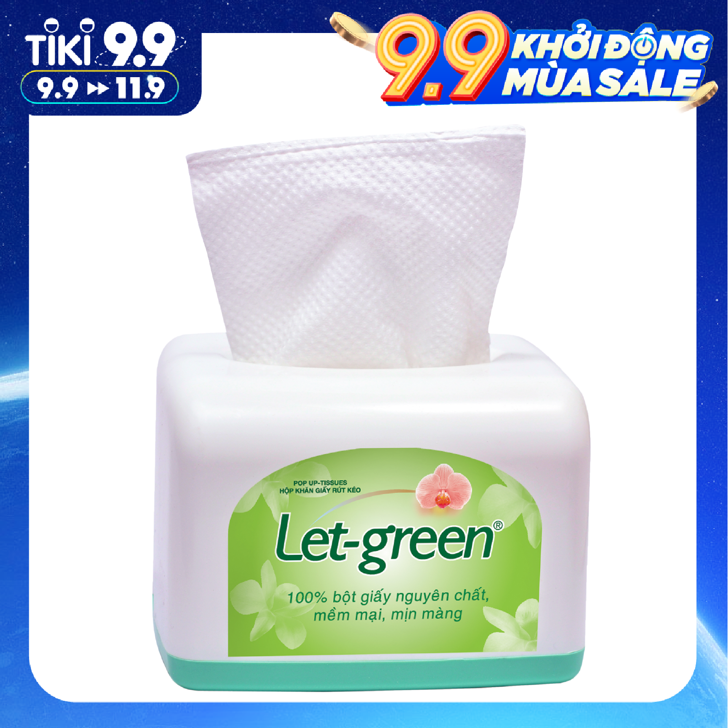 {QUÀ TẶNG} HỘP NHỰA ĐỰNG KHĂN GIẤY ĐỂ BÀN  ĐA NĂNG LET-GREEN KÍCH THƯỚC (D)13.5*(R)12*(C)9.17cm