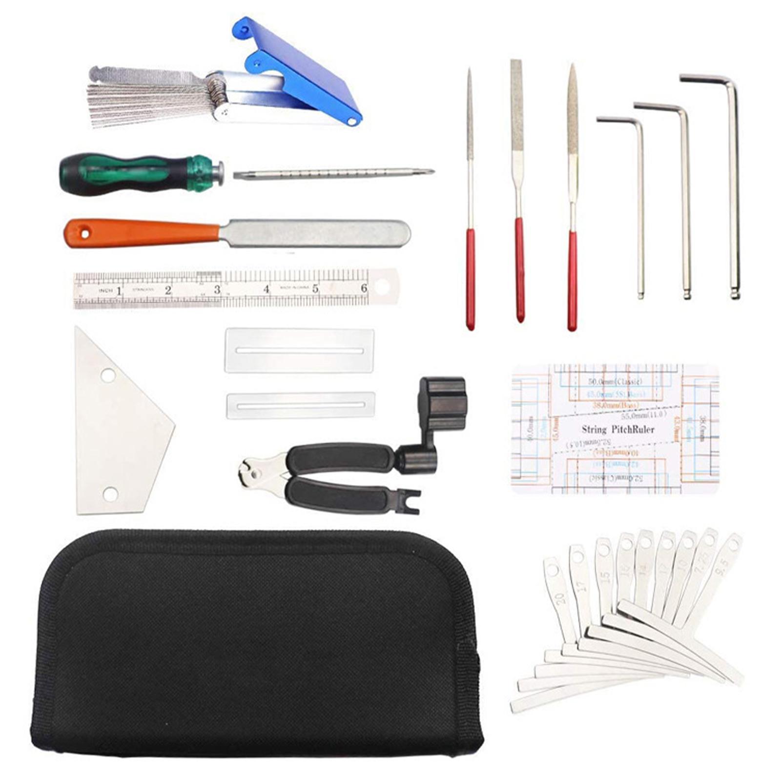 25xGuitar Tool Kit Guitar Maintenance Tool Kit for Acoustic Electric Guitar