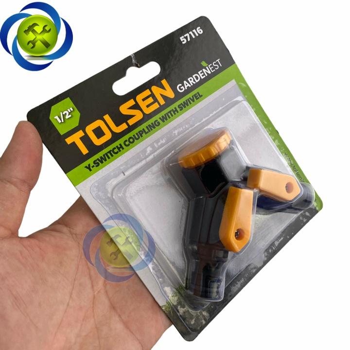 Khớp nối chữ Y ba đầu có van khóa Tolsen 57116 dùng cho ống 1/2"