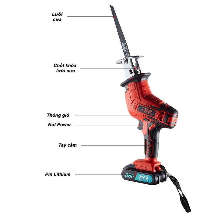 Máy Cưa Cầm Tay Không Dây EACHLEAD WOOD 88F Max (Fullbox 4 lưỡi, sạc)