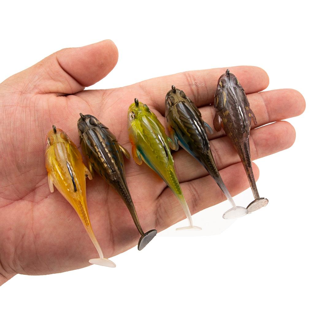Soft Fishing Lures Rigged Head Jigs Lure Crankbaits Swimbaits Rig Tackle for Saltwater Freshwater Trout Bass