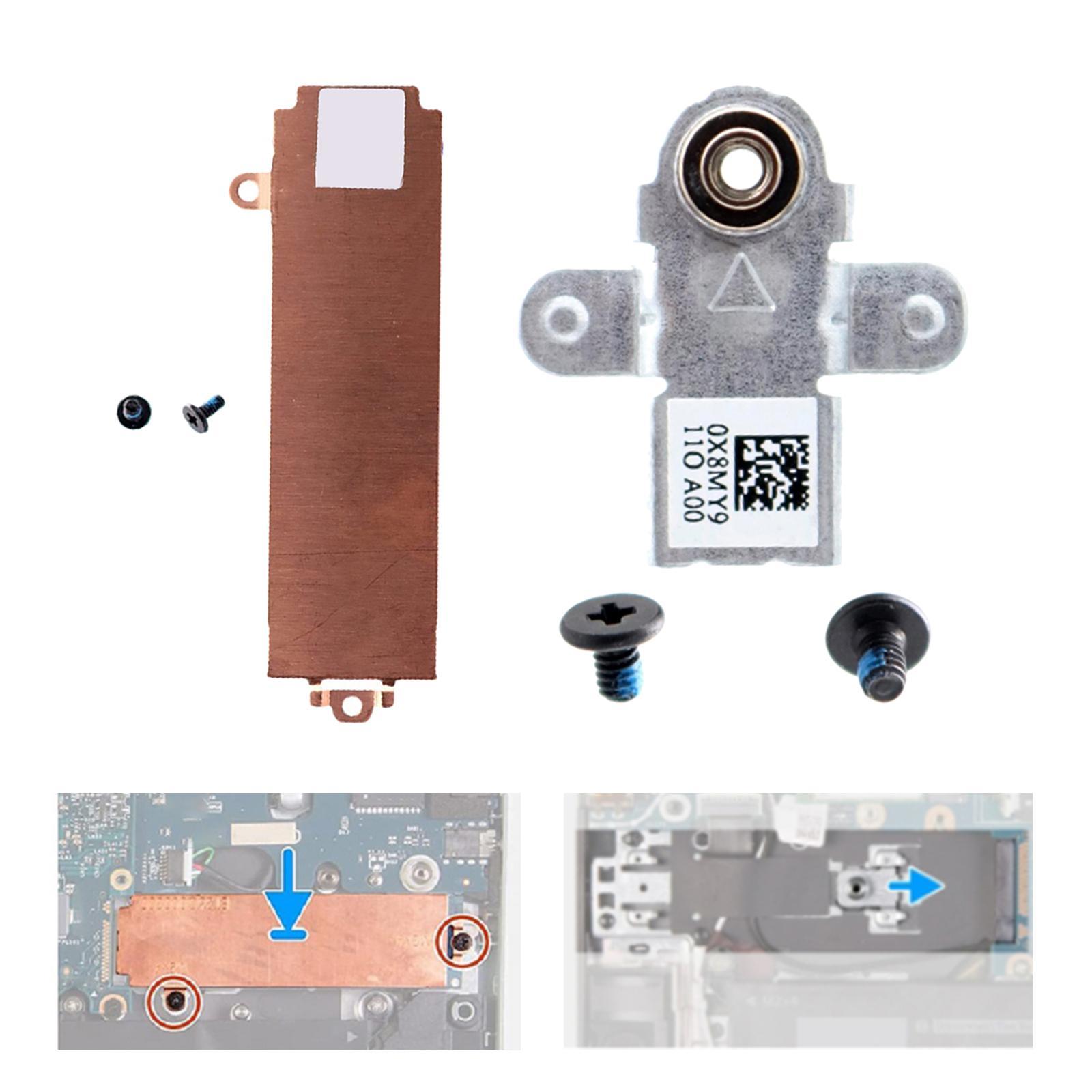 2280 M.2 SSD Heatsink Cover w/ Bracket Holders for Dell G15 5510 5511 Series