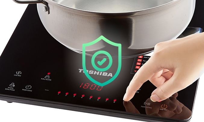 Bếp điện từ Toshiba IC-20S2PV - An toàn khi sử dụng