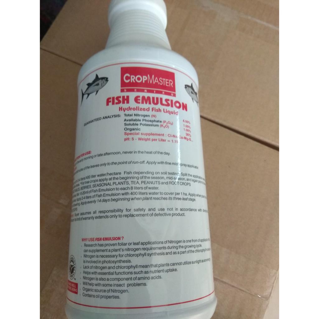 Phân hữu cơ đa lượng đạm cá cô đặc FISH EMULSION - Chai 1 lít