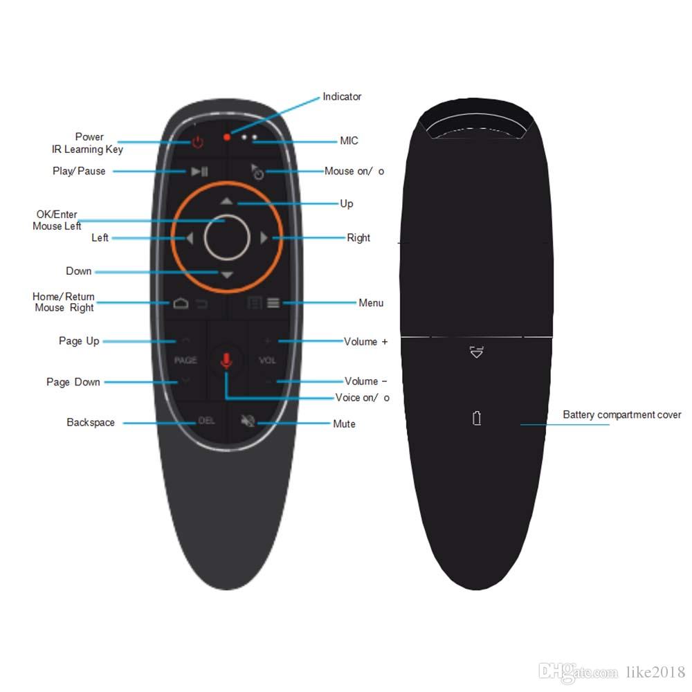 Điều Khiển Bluetooth Tìm Kiếm Giọng Nói Air Mouse Remote Voice G10 / Q6 / V1 - Hàng Nhập Khẩu