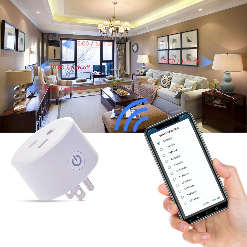 WIFI Plug Smartplug Timing Socket Wireless Voice Intelligent Control RC Car Remote Control Home US Type