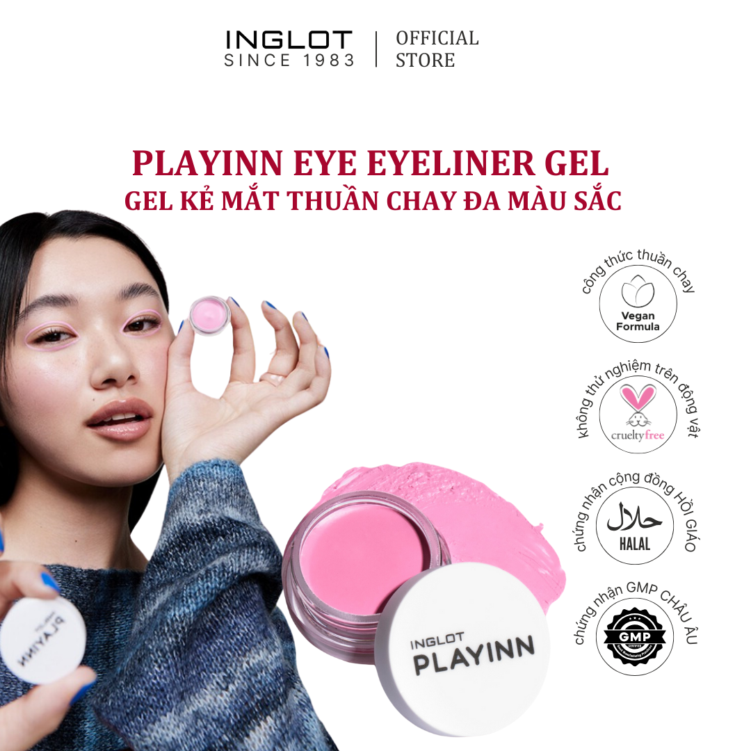 Gel kẻ mắt lâu trôi, lên màu chuẩn PlayInn Eyeliner Gel (2g) INGLOT
