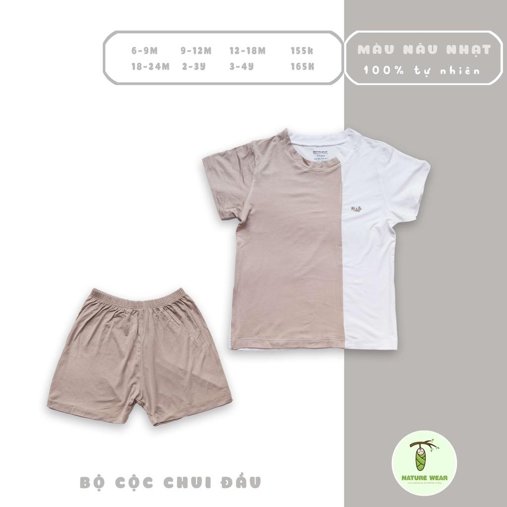 Bộ cộc tay chui đầu cao cấp Nature Wear cho bé trai bé gái