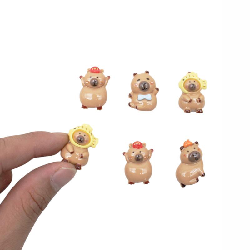 Bộ 6 Nhãn Dán 3D Capybara Vui Nhộn